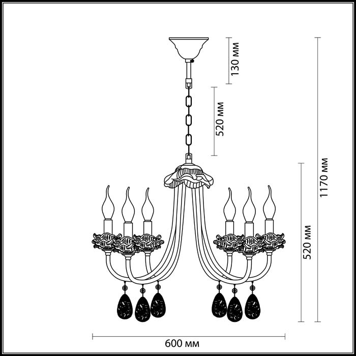 Подвесная люстра прованс Odeon Light Corniola 3938/6