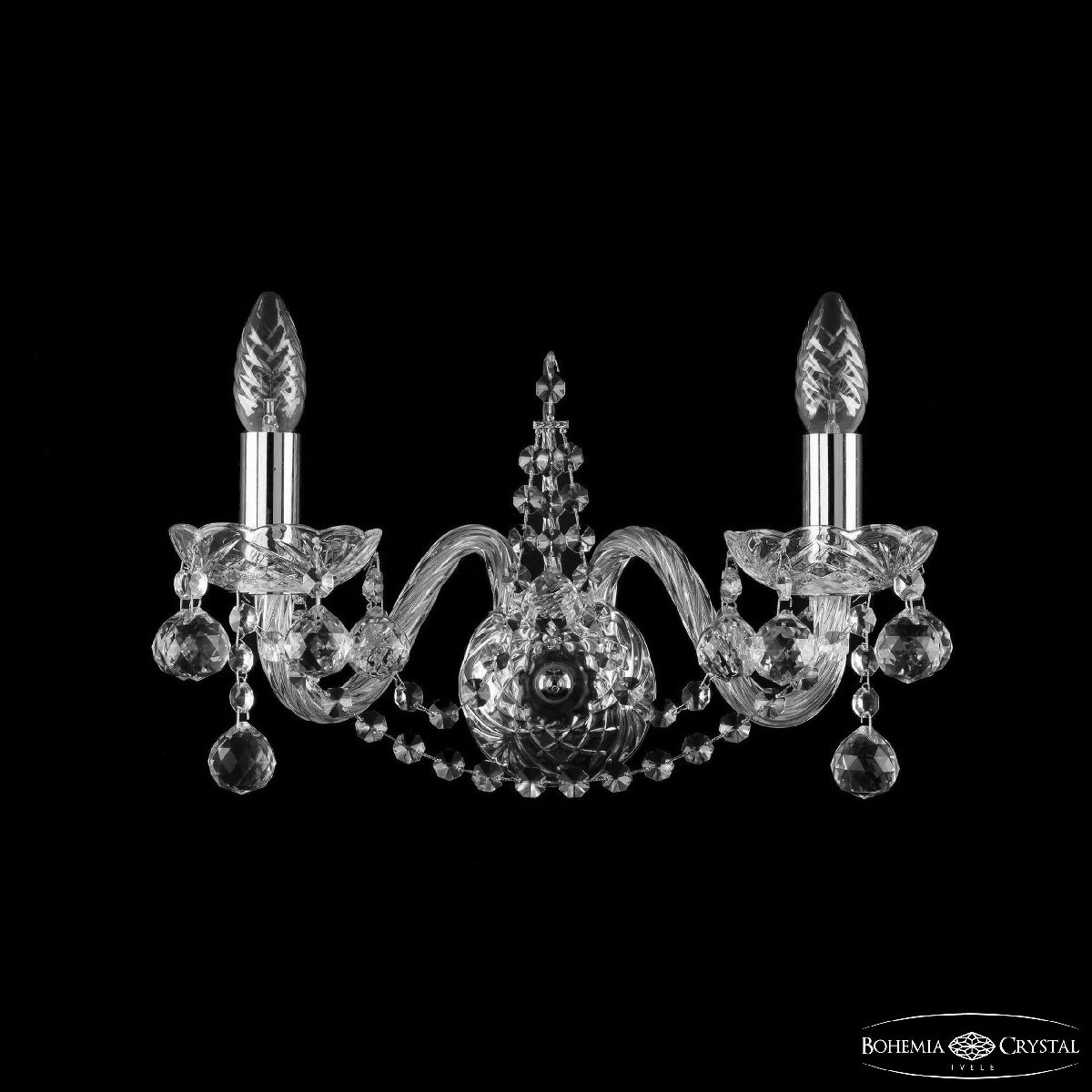 Бра Bohemia Ivele Crystal 1411B/2/160 Ni Balls