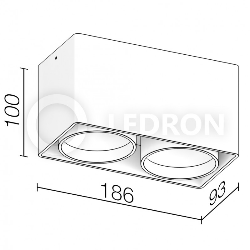 Потолочный светильник LeDron KEA KEA 2 ED GU10 White