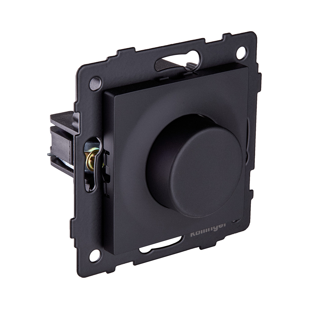 Светорегулятор для светодиодных ламп, проходной, 500W, черный матовый Kollinger REA-048BM для Aspekt, Eleganz, Reflex