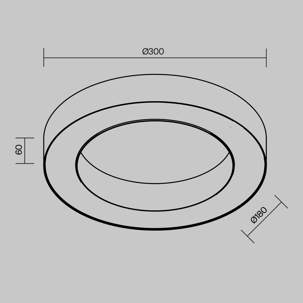 Потолочный led светильник Maytoni Lua C093CL-24W4K-B