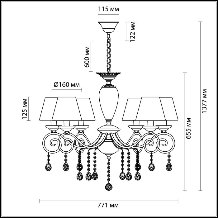 Подвесная люстра Odeon Light Marionetta 3924/6