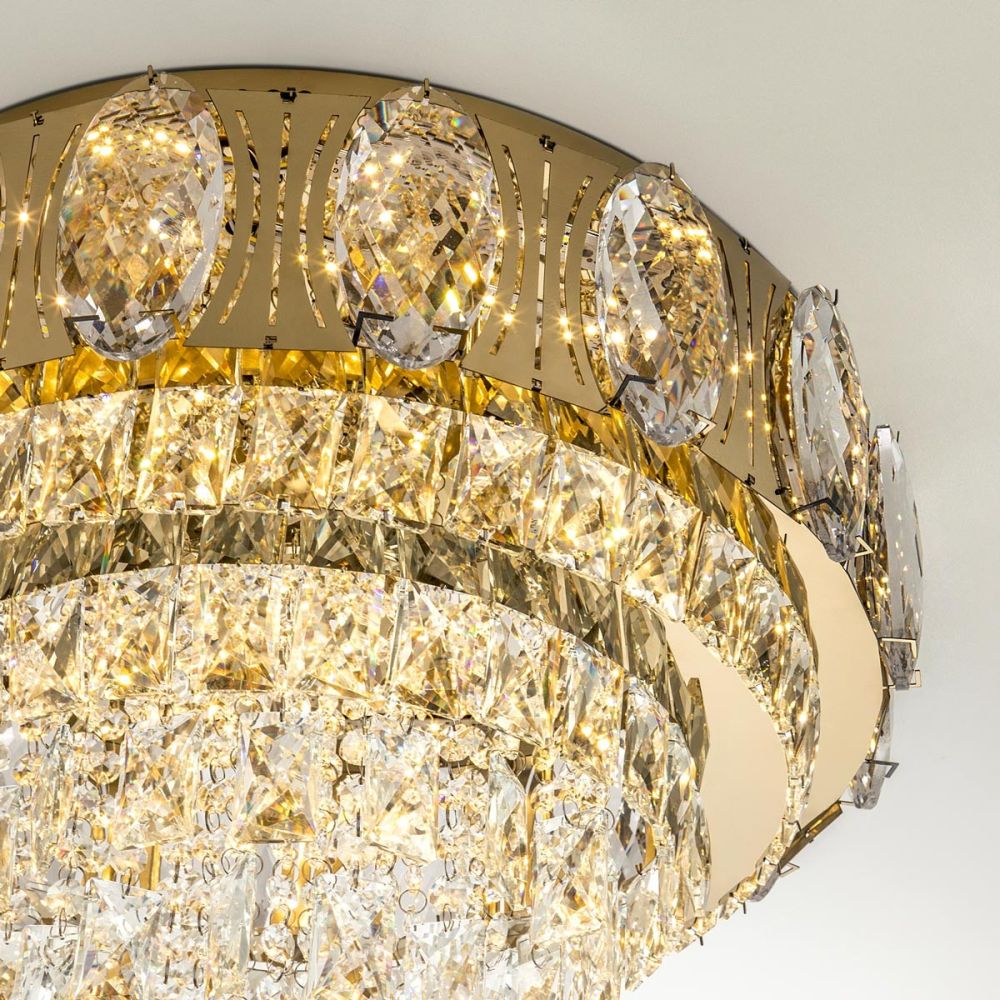 Потолочная светодиодная люстра LED4U L9438-500 GD с УД