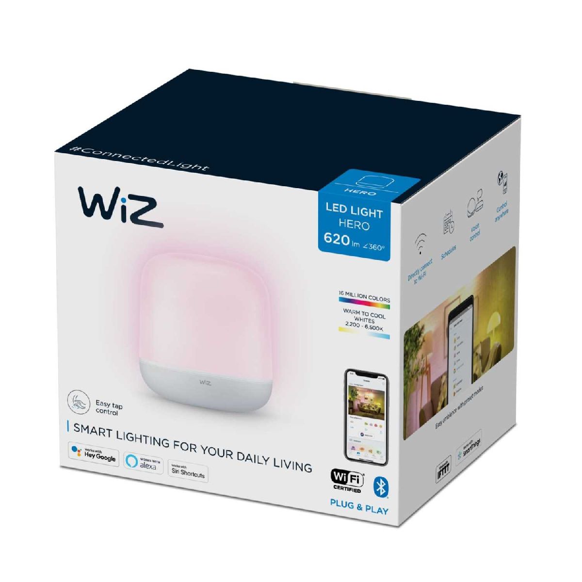 Умная настольная лампа Wiz Wi-Fi BLE Portable Hero white RGB 929002626701