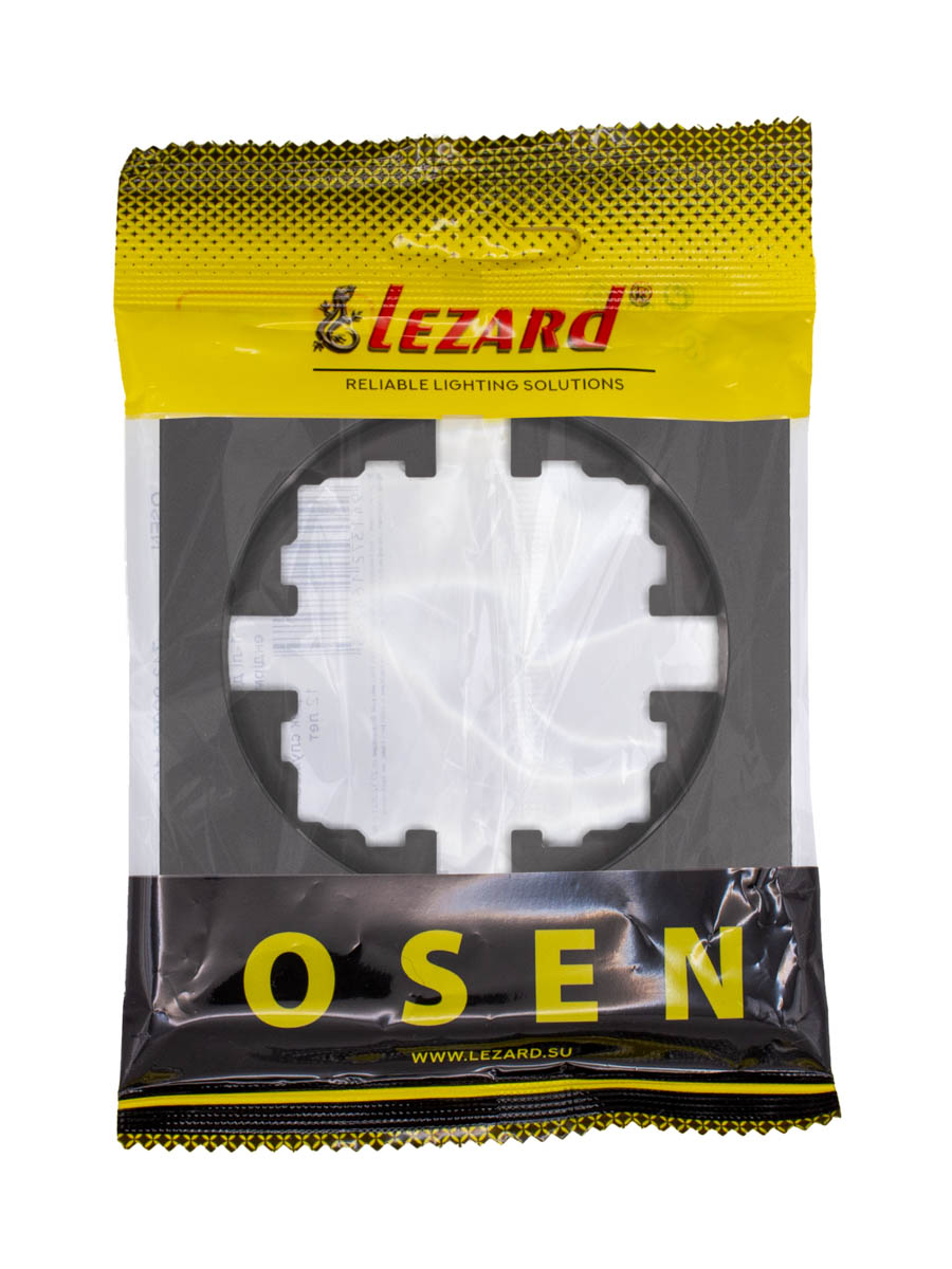 Рамка 1-ая б/вст чёрный бархат Lezard Osen 743-4200-146