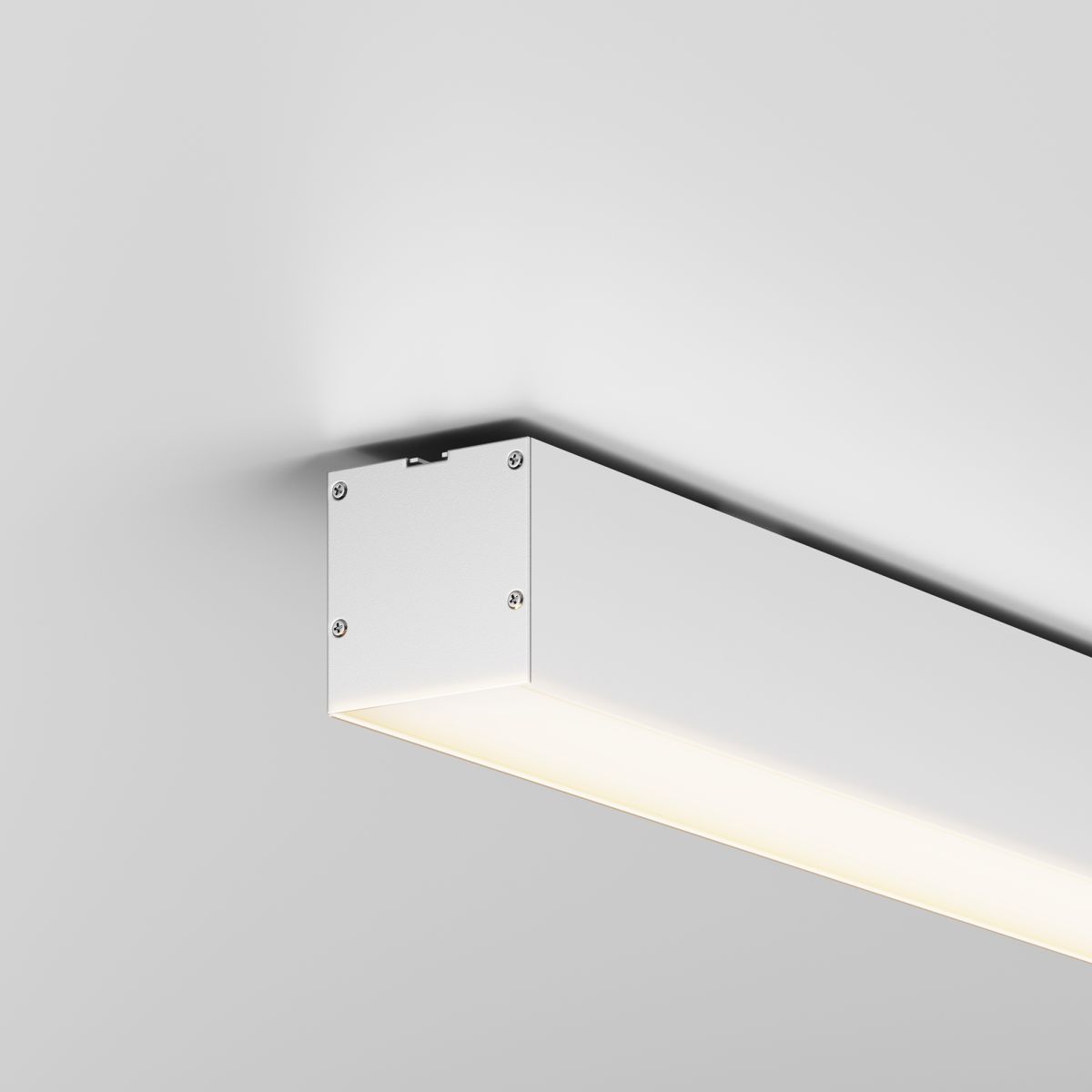 Линейный накладной светильник Maytoni Technical 3000K 50x50 (Серебро, 1 м) LL311019