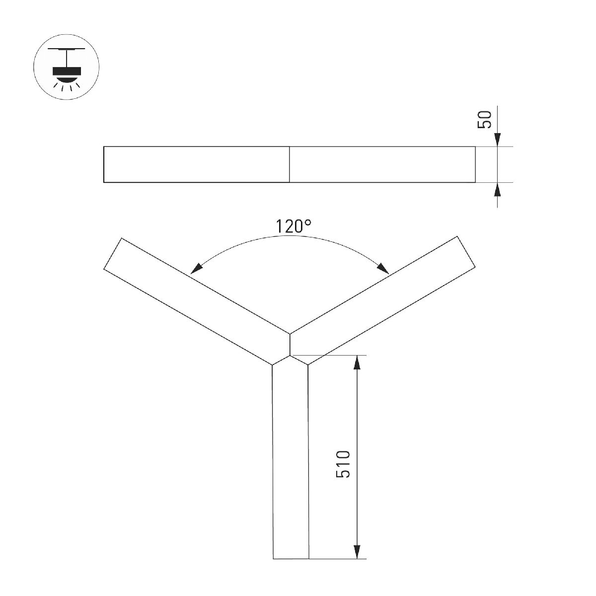 Линейный подвесной светильник Arlight SP-RAYS-3-HANG-5050-510-34W Day4000 049208