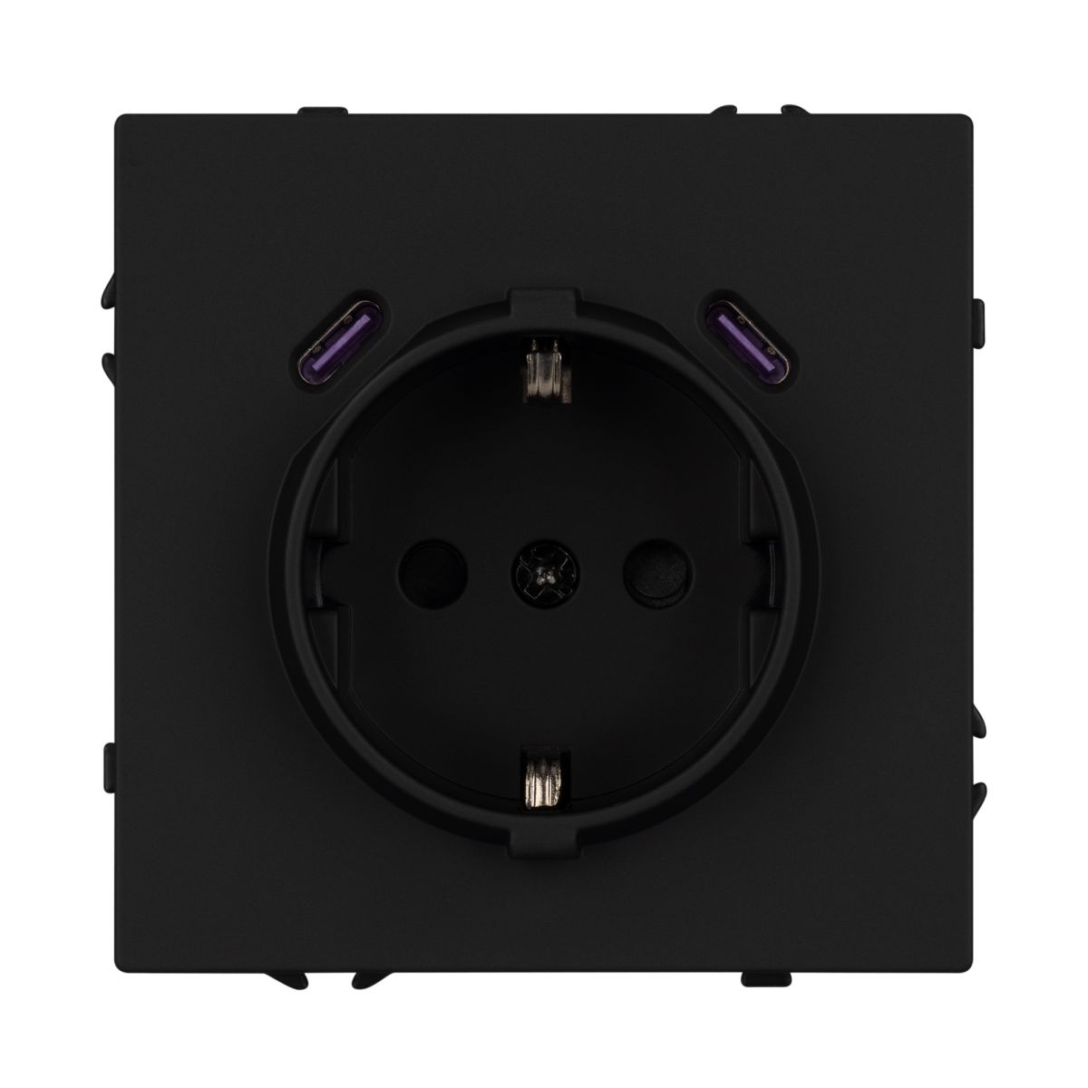 Механизм розетки с USB зарядкой Arlight SCT-NOBE-MUCC-SFPL-BK (230V, 16A) 061813