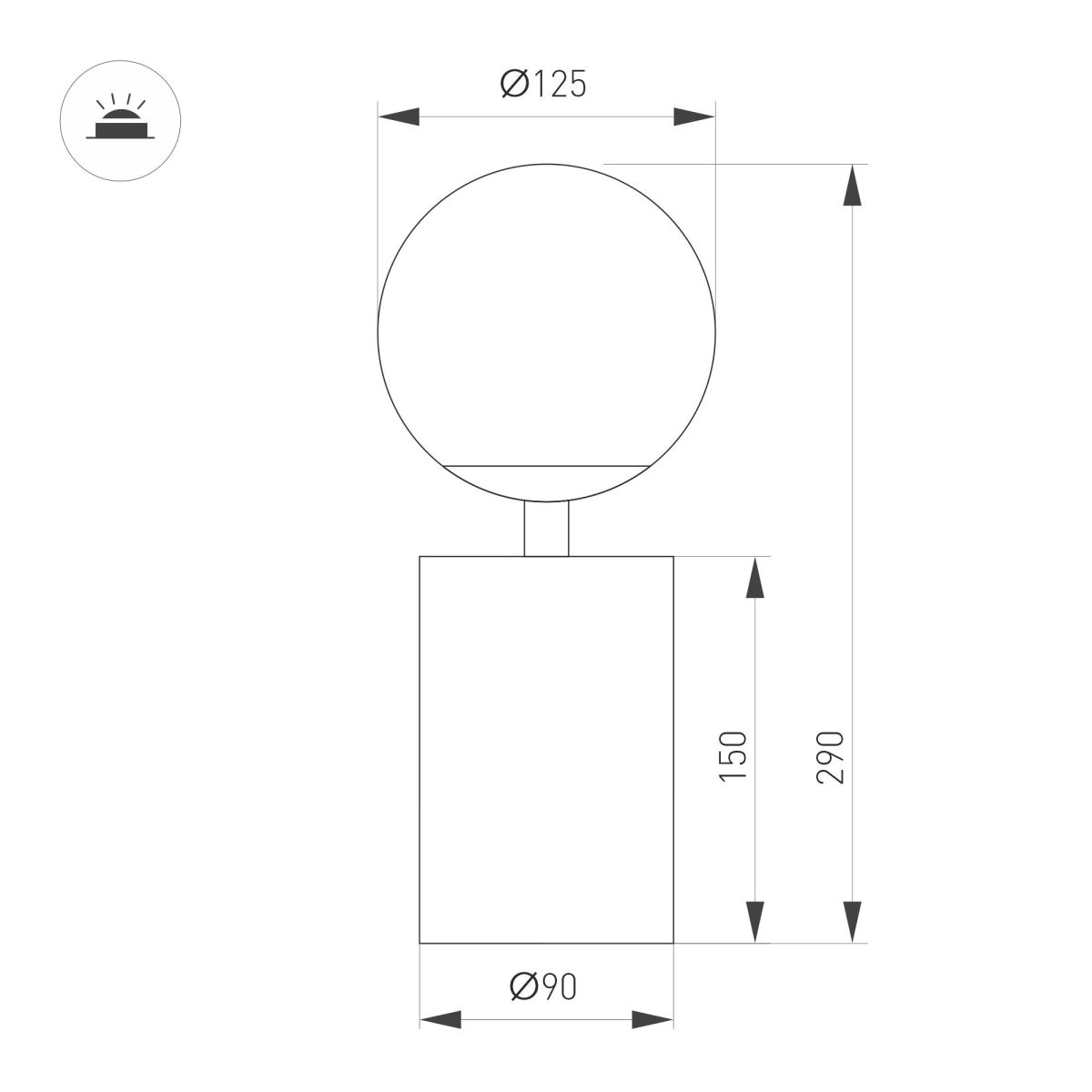 Настольная лампа Arlight SP-ORNELLA-TAB-L290-R125-6W Warm3200-MIX (GD, 300 deg, 230V, TOUCH-DIMM) (IP20 Металл) 059533