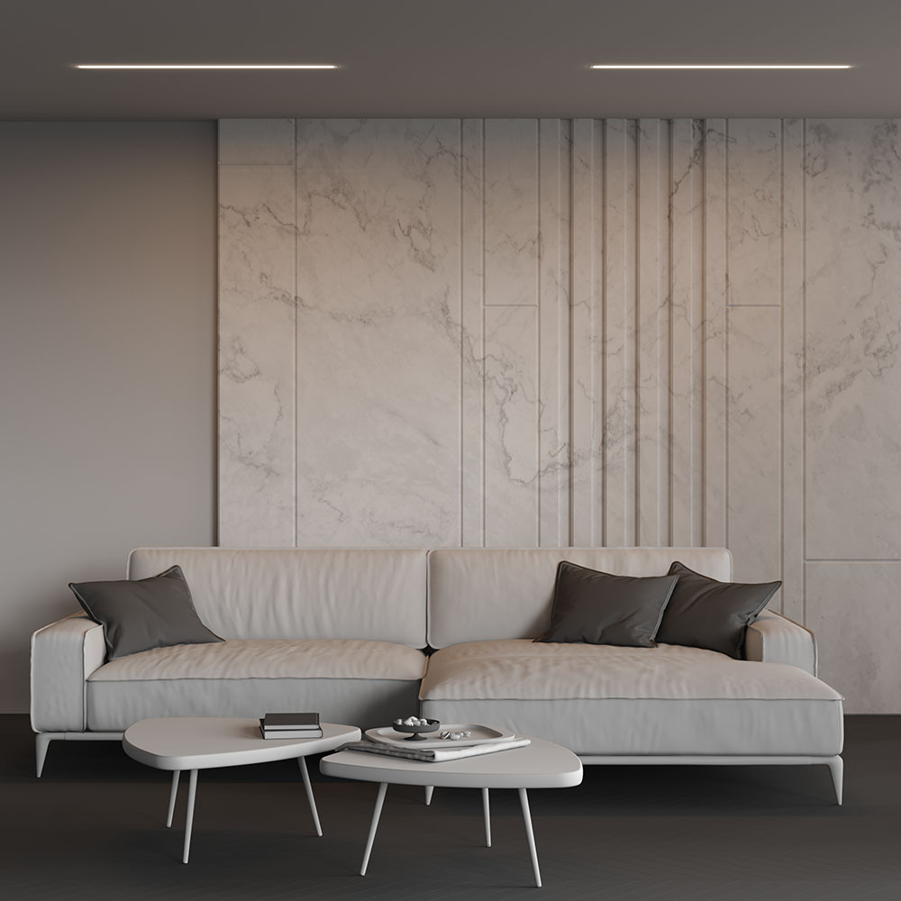 Линейный встраиваемый светильник Maytoni Technical 3000K 50x35 (Серебро, 1 м) LL313003