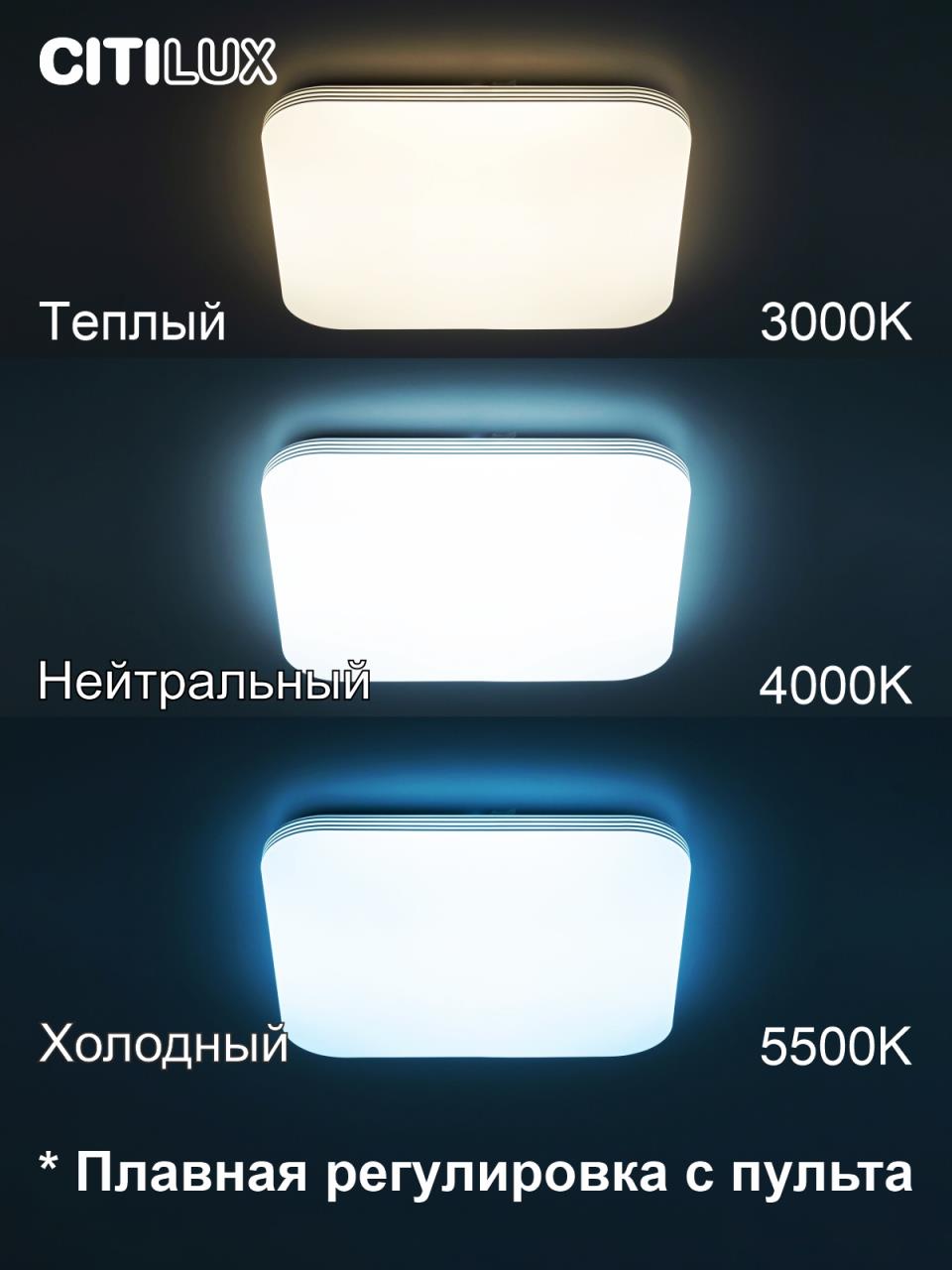 Потолочная светодиодная люстра Citilux Симпла CL714K680G в Москве