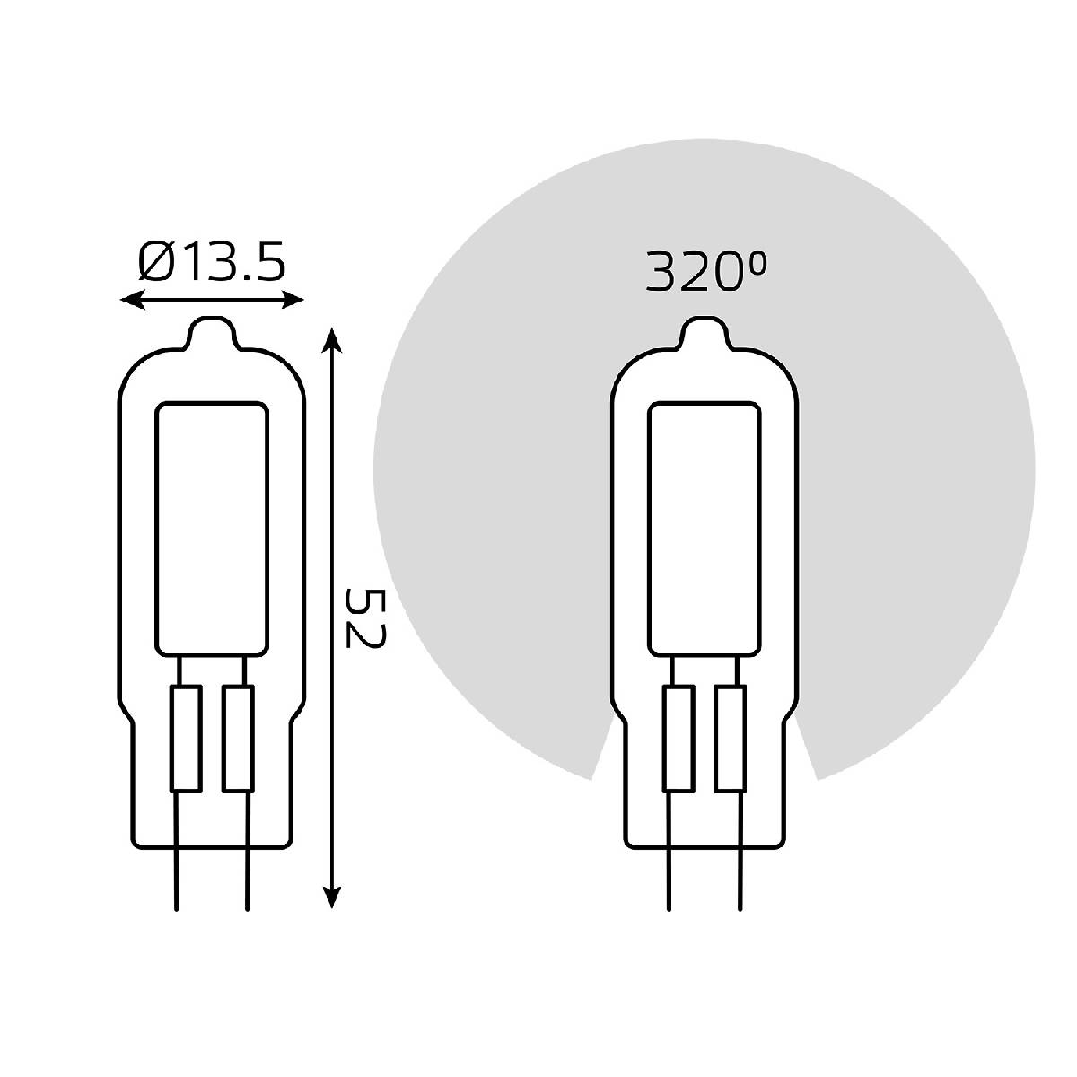 Лампа светодиодная Gauss G4 5.5W 4100K прозрачная 107807205 УЦ