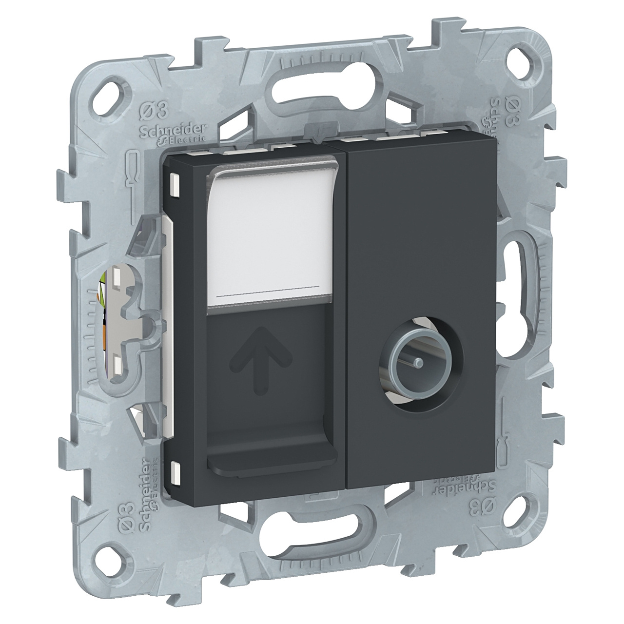

Розетка TV одиночная + RJ45 Schneider Electric Unica New NU547054