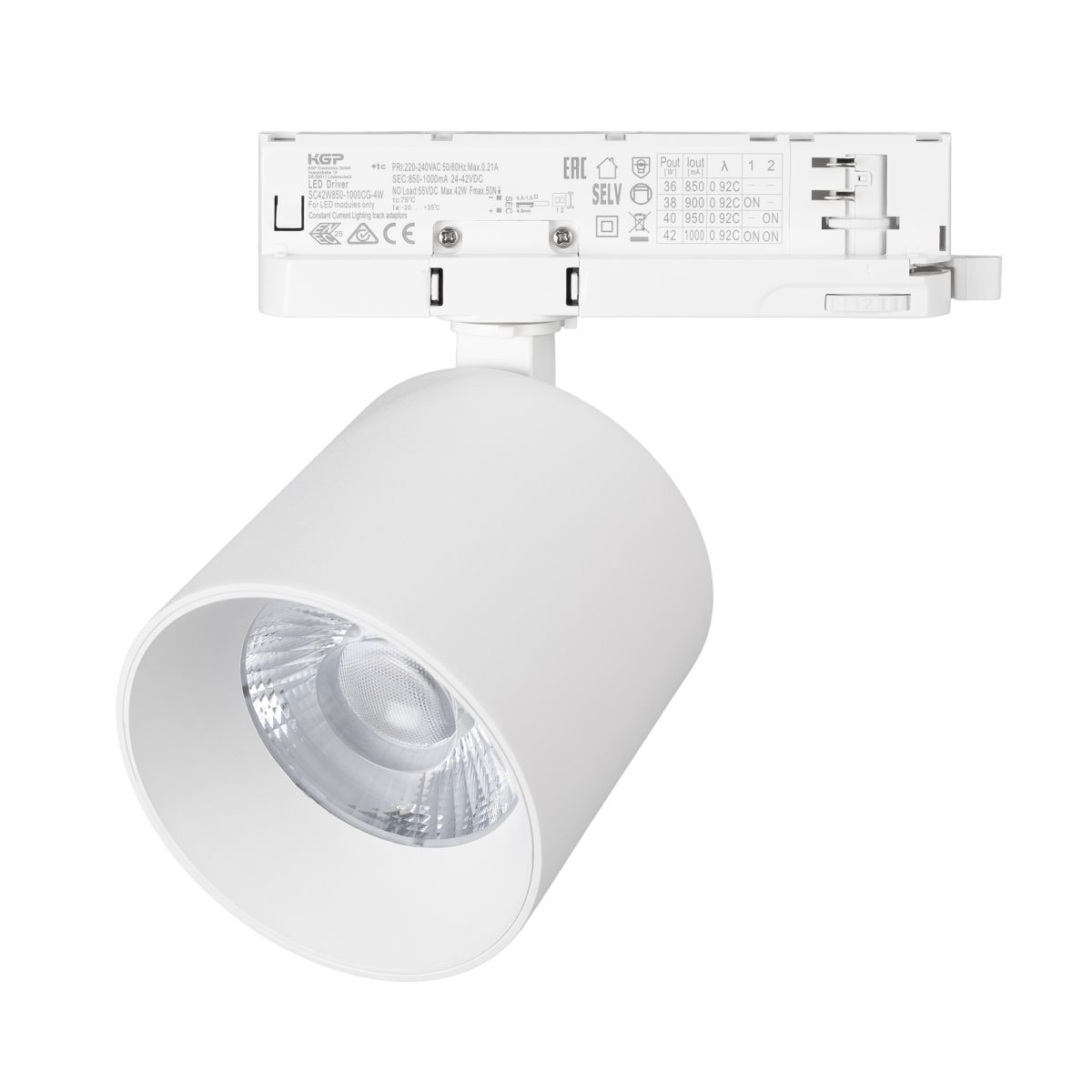 Трековый трехфазный светильник Arlight LGD-DYKE-4TR-R100-36W Day4000 (WH, 20 deg, 230V, DALI) (IP20 Металл) 058696