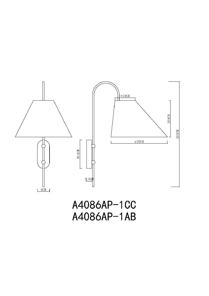 Бра Arte Lamp Rondo A4086AP-1CC