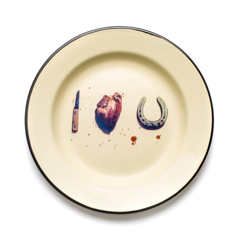 Тарелка I love u Seletti Toiletpaper Enamel 16837