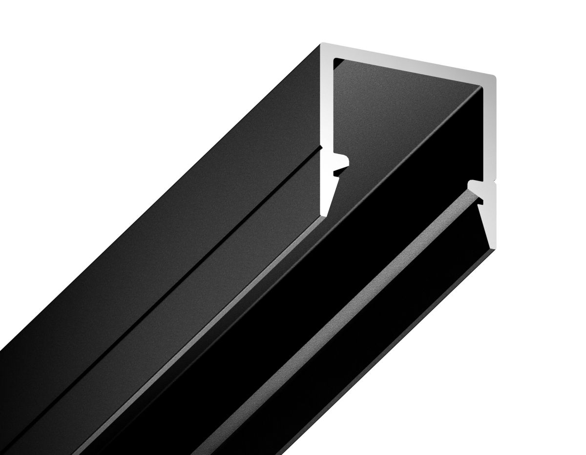 Алюминиевый профиль накладной 10*10 для светодиодной ленты до 8мм Ambrella Light Illumination GP1650BK
