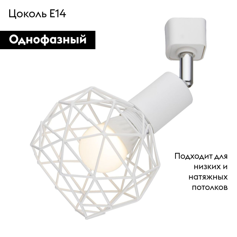 Трековый светильник Arte Lamp A6141PL-1WH