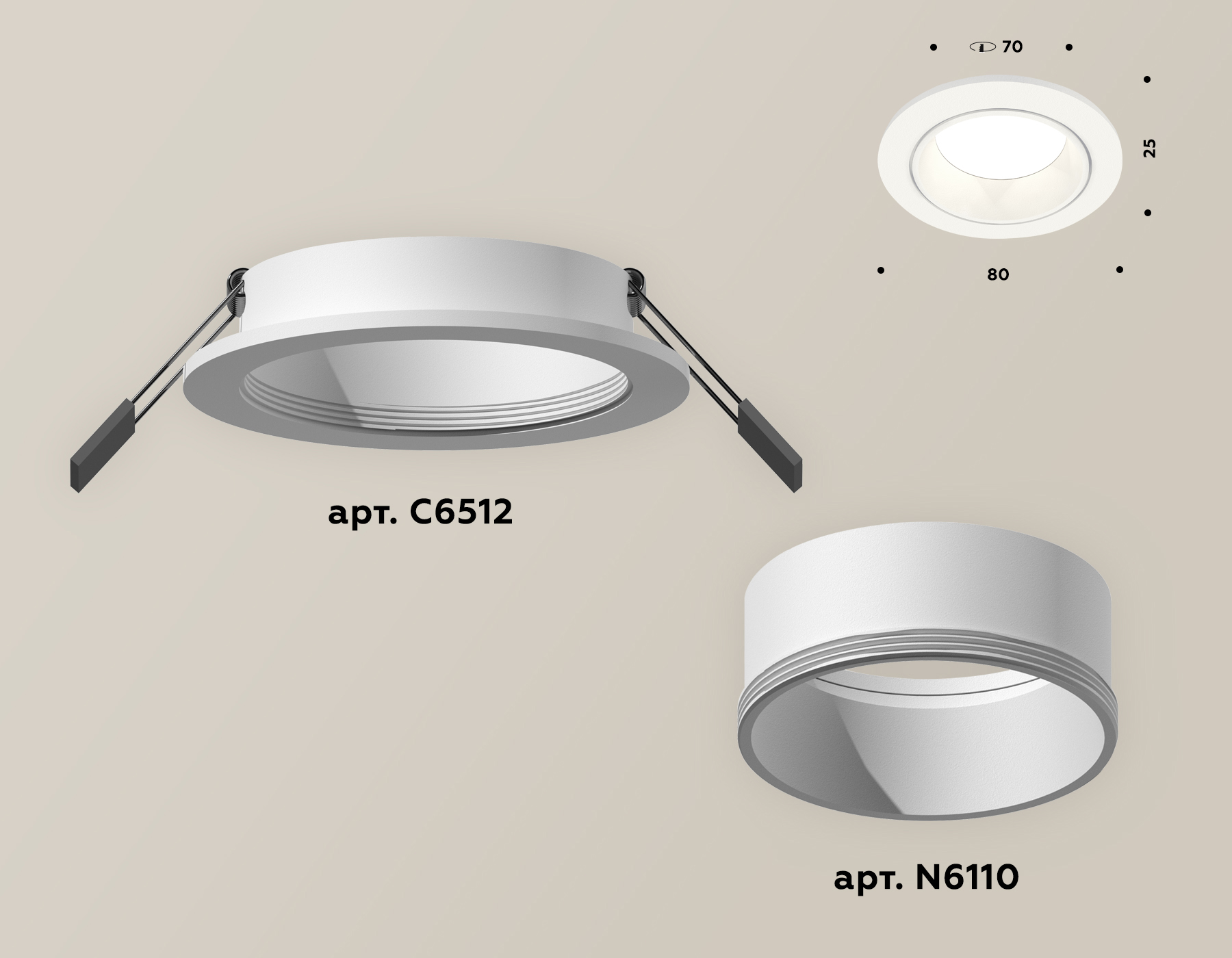 Встраиваемый светильник Ambrella Light Techno XC6512001 (C6512, N6110)