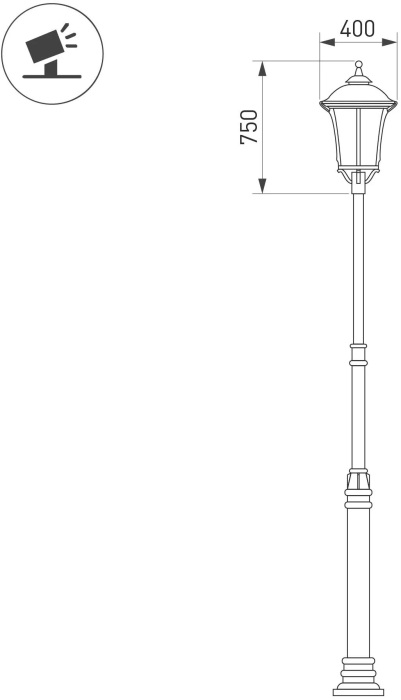 Уличный светильник Arlight OXOR-GRADUA-O-400x750-35W Day4000 (BK, 120 deg, 230V) IP65 052390