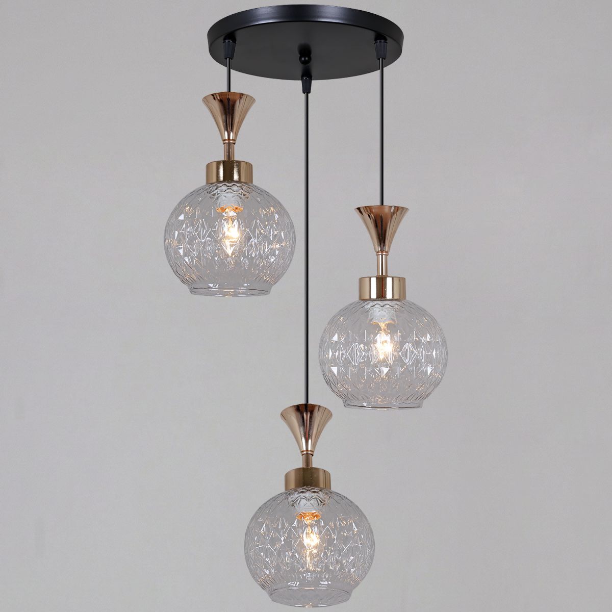 Подвесной светильник Reluce 10080-0.9-03 BK+FG