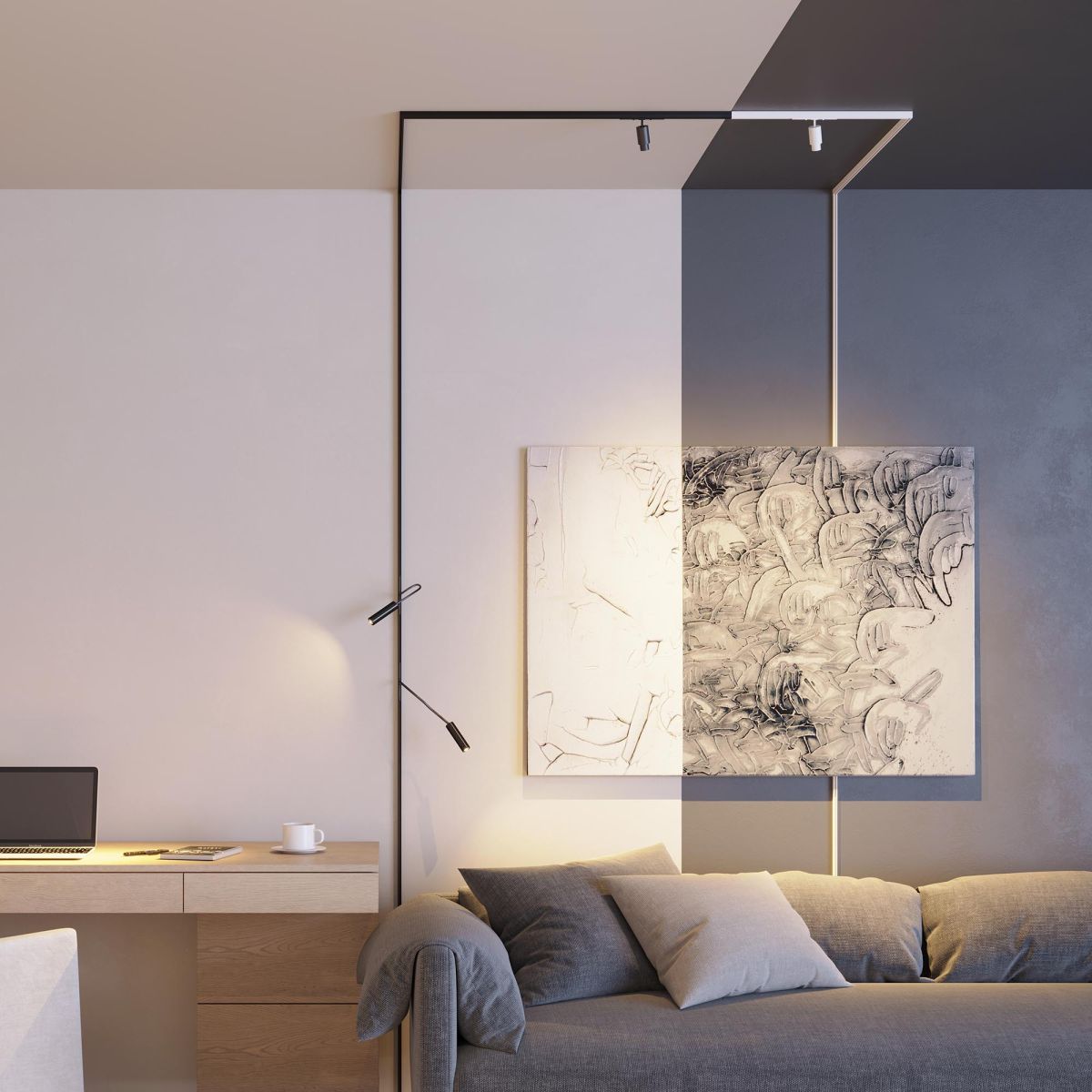 Трековый магнитный светильник Arlight MAG-MICROCOSM-SPOT-FLEX-R26-5W Warm3000 (BK, 24 deg, 24V) (IP20 Металл) 051786