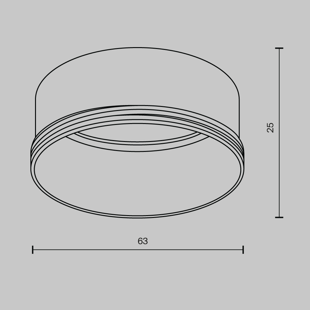 Кольцо декоративное для однофазного трекового светильника Maytoni Technical Focus LED  RingL-20-W