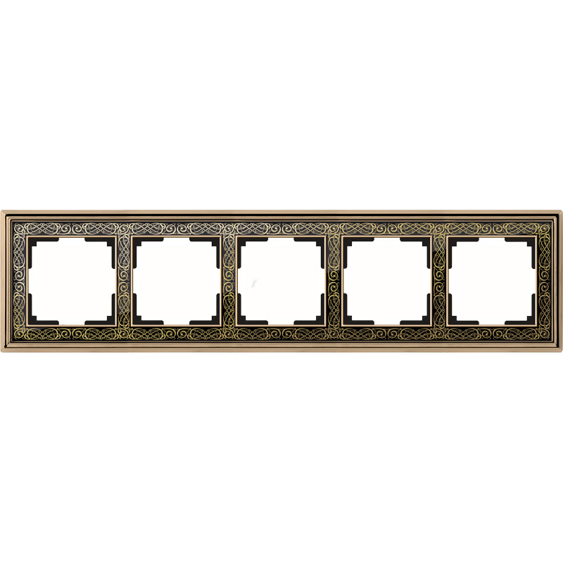

Рамка Palacio Gracia на 5 постов золото/черный WL77-Frame-05 4690389126147