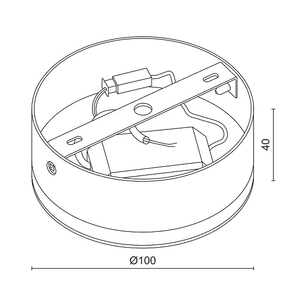 Накладной светодиодный светильник Ledron SDL10-R100-4200K White 00000013540