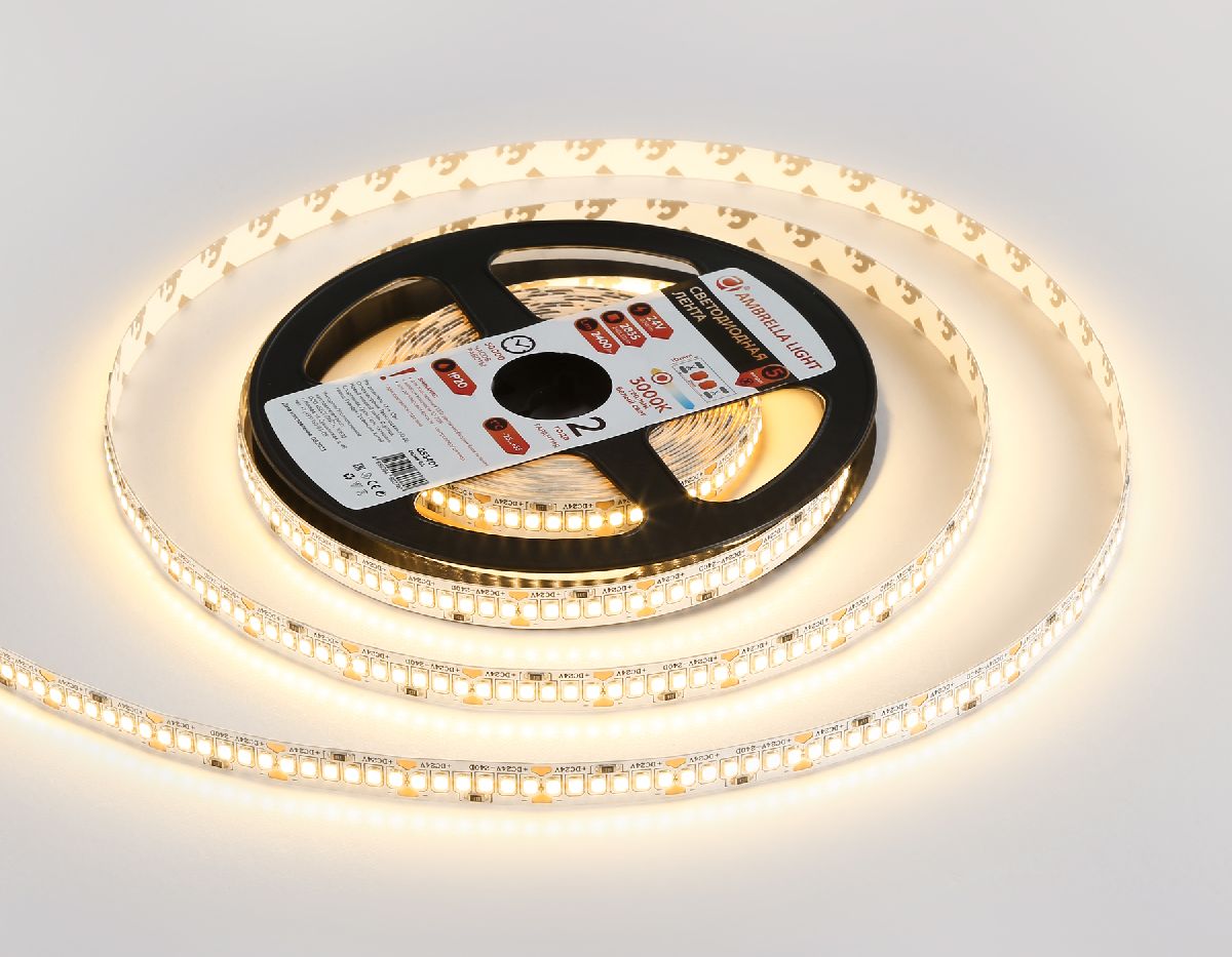 Светодиодная лента Ambrella Light LED Strip 24В 2835 20Вт/м 3000K 5м IP20 GS3401