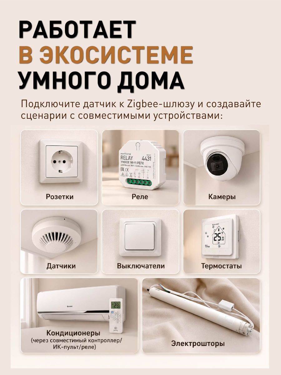 Датчик открытия Эра DM-02 беспроводной на батарейках SMART Zigbee Б0049185