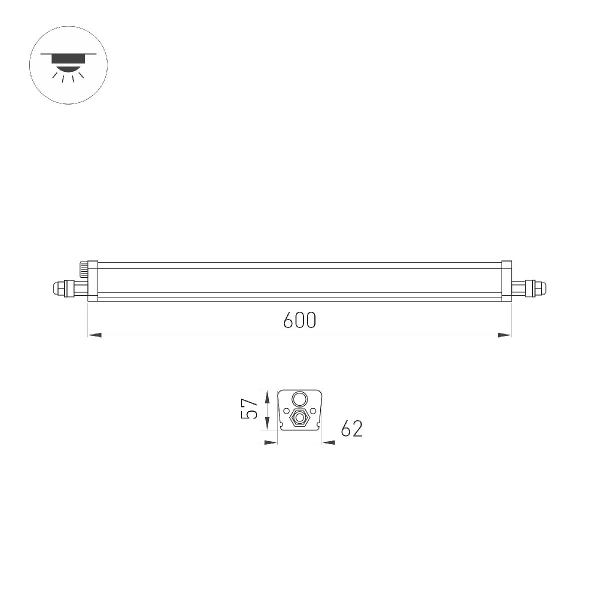 Линейный потолочный светильник Arlight ALT-TUBULAR-MOTION-600-14W Day4000 052668