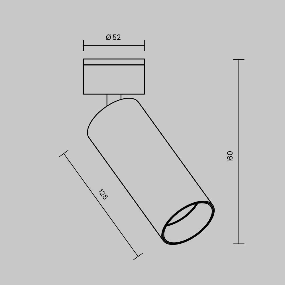 Накладной спот Maytoni Focus led C055CL-L12B2.7K-W-B