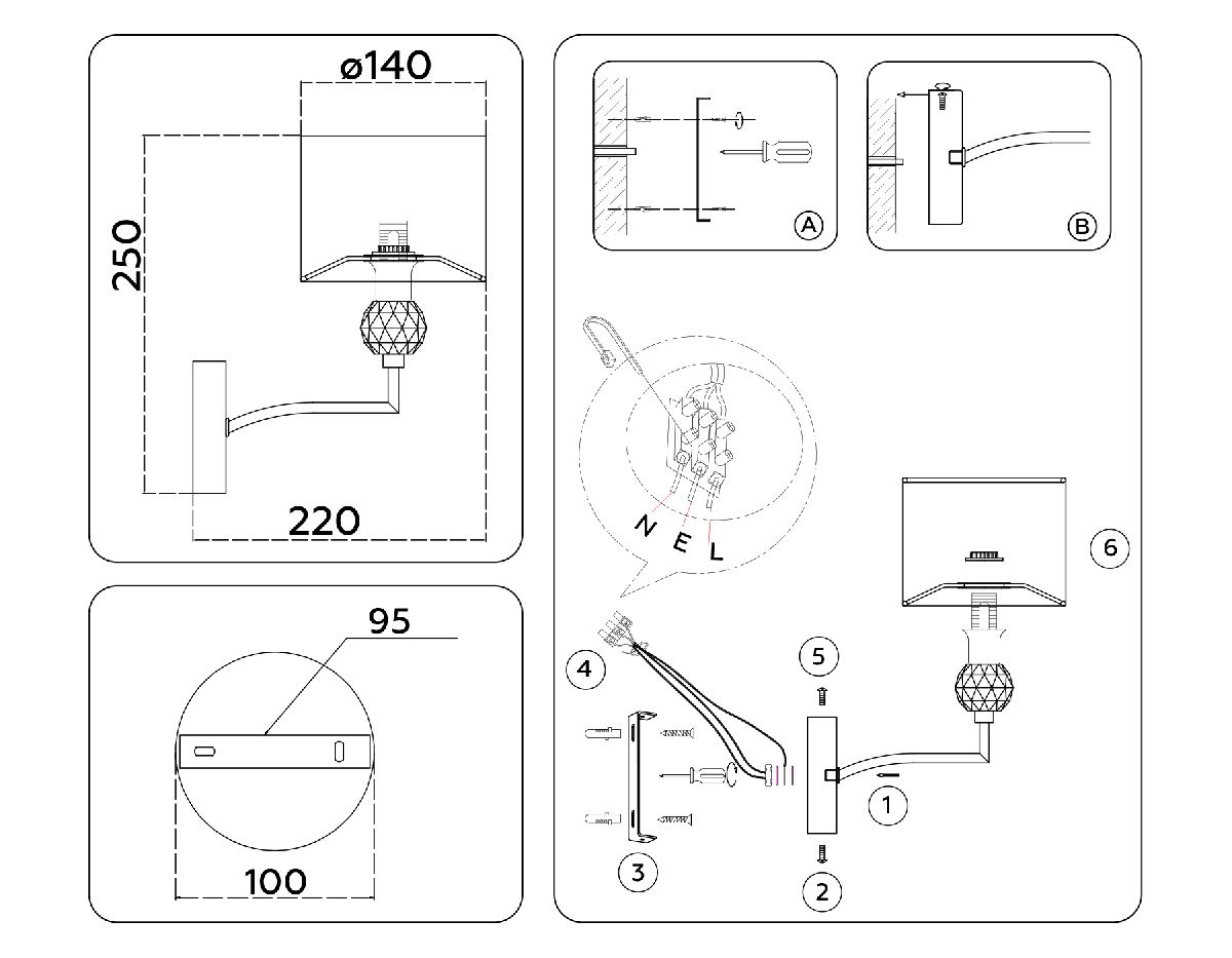 Бра Ambrella Light High Light Classic LH71135