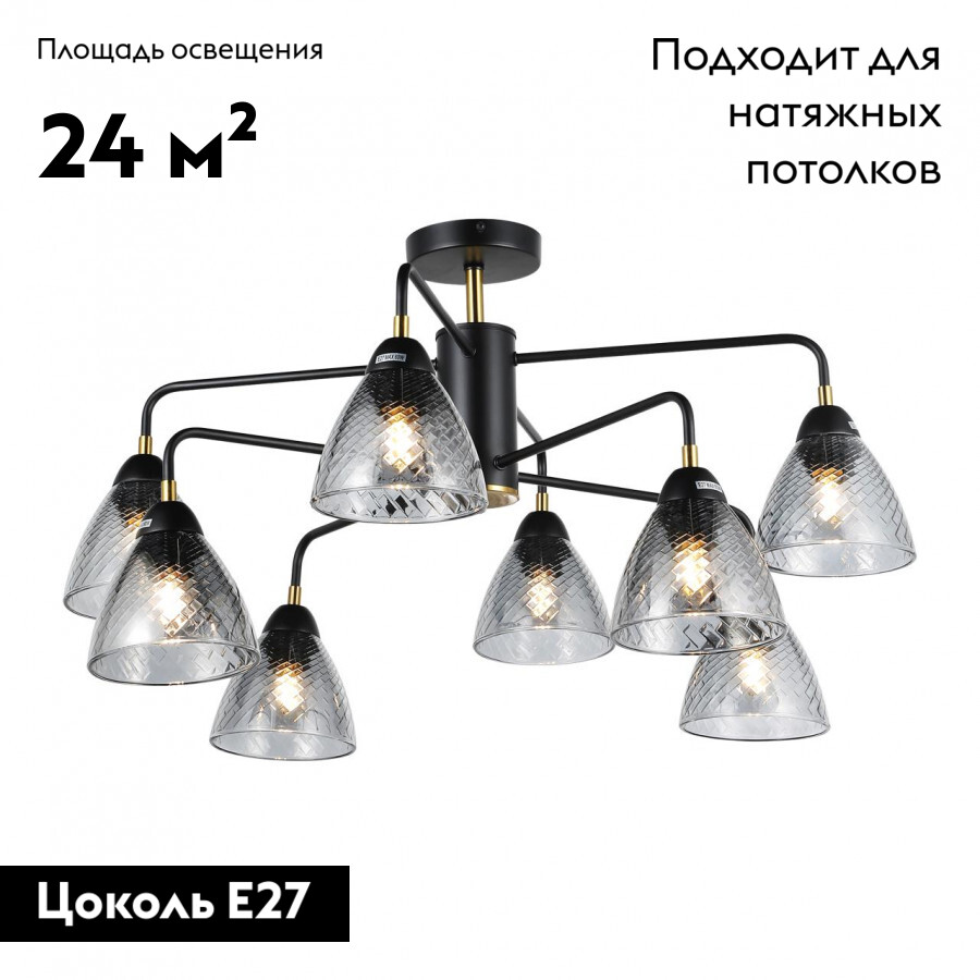 Потолочная люстра IMEX MD.74318-8-S-BK+BR