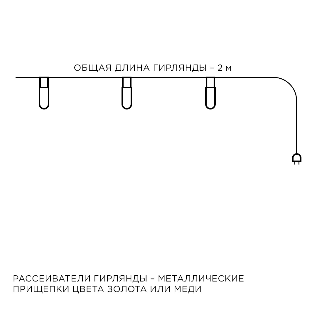 Гирлянда светодиодная Прищепка Apeyron Прищепка 15-59