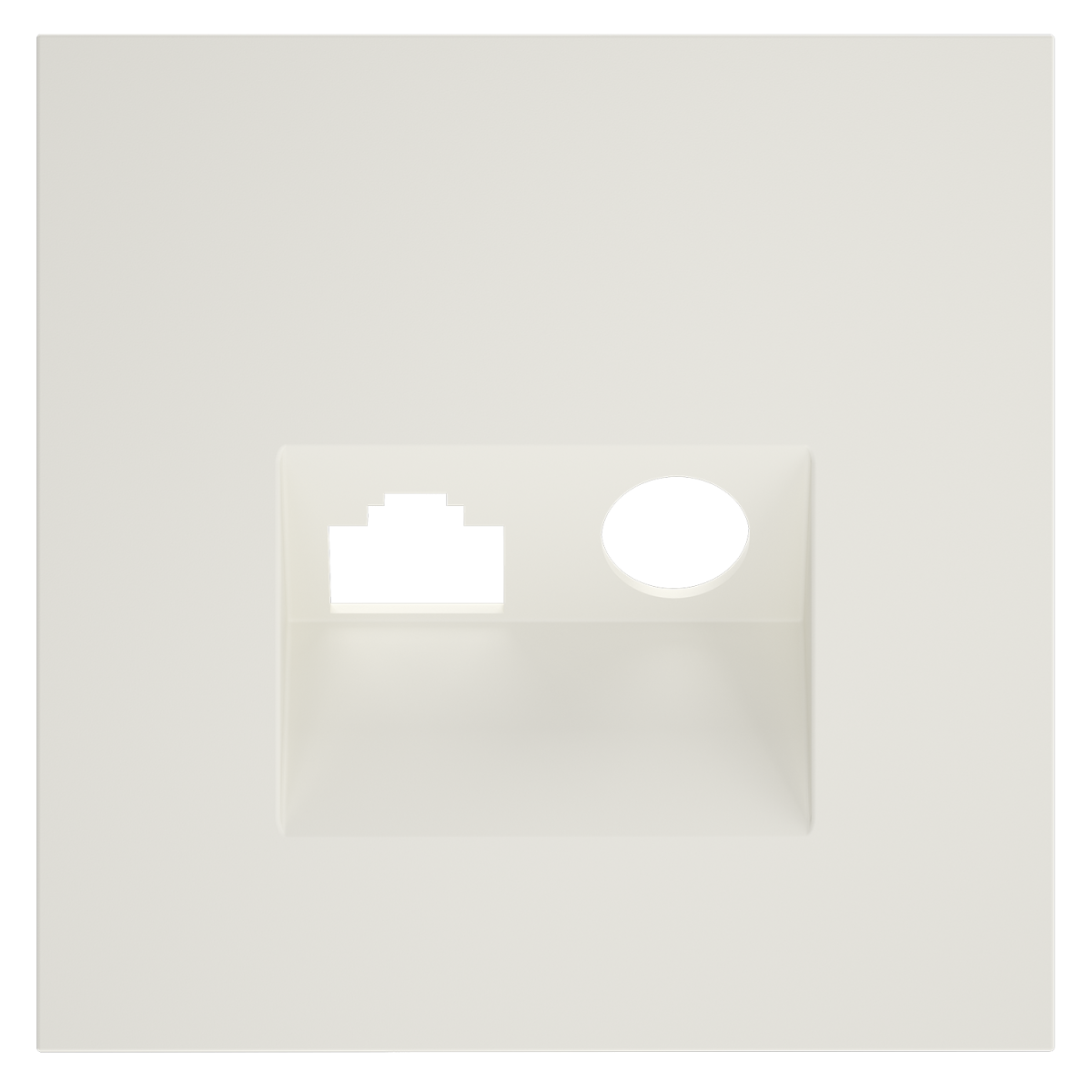 Накладка для розетки TV+RJ45 кат. 6 Voltum S70 (хлопок) VLS002713