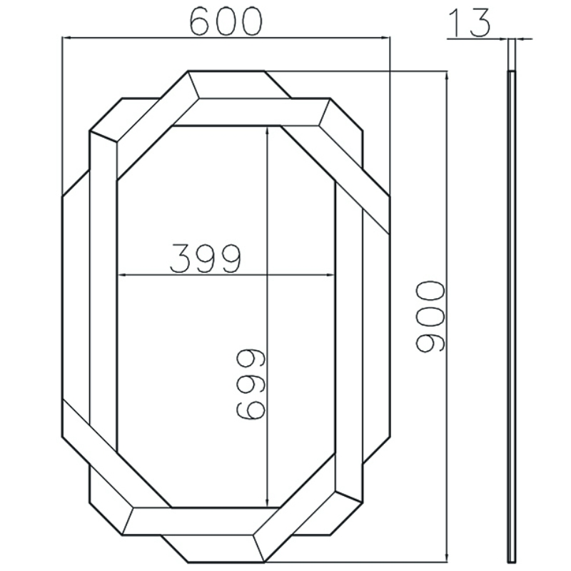 Зеркало Garda Decor 50SX-23023