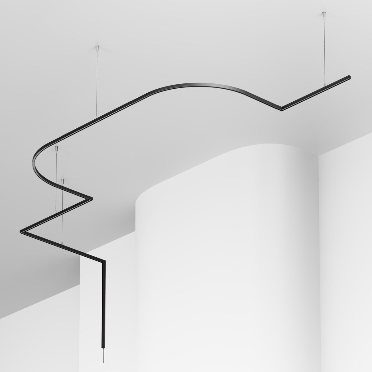 Шинопровод магнитный накладной/подвесной Maytoni Technical Busbar trunkings Levity TRX184-112B-1
