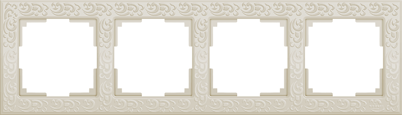 

Рамка Flock на 4 поста слоновая кость WL05-Frame-04-ivory 4690389046933
