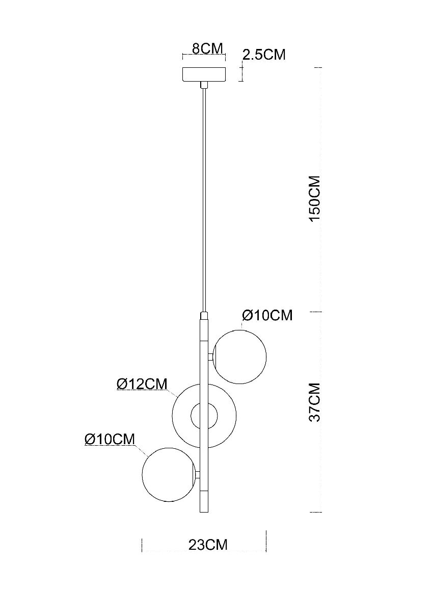 Подвесной светильник Arte Lamp Gemini A2243SP-3BK