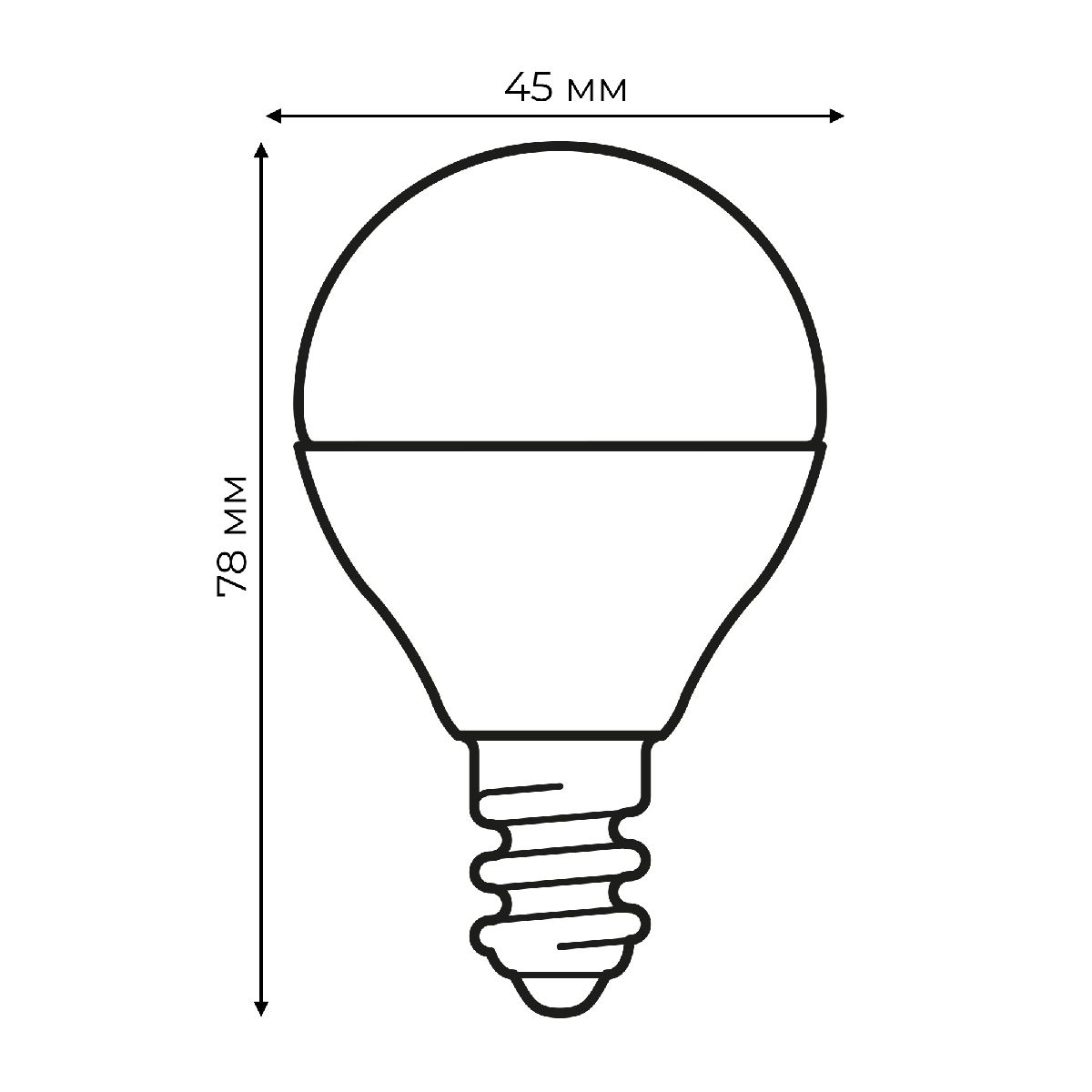 Лампа светодиодная Uniel LED-G45-6W/4000K/E14/FR/RA95 PLK01WH UL-00011182