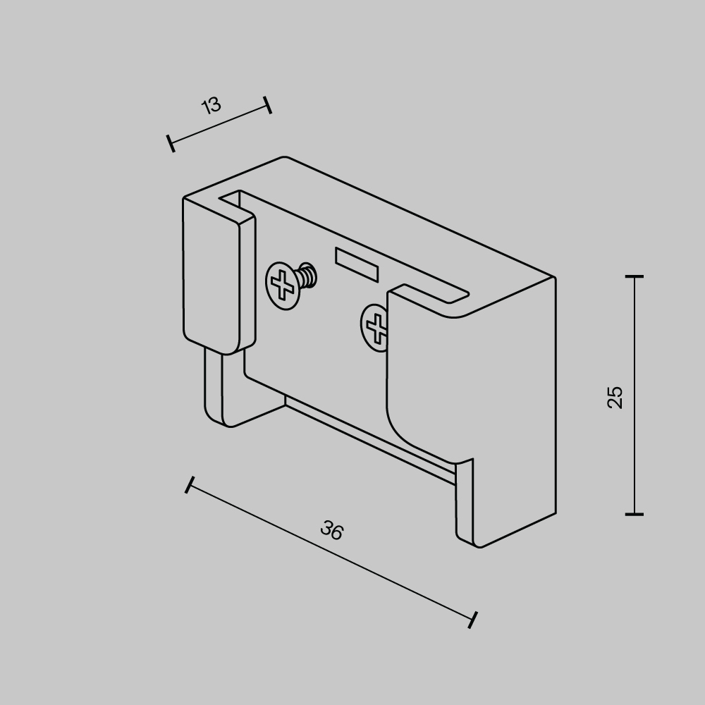 Заглушка (2 шт.) Maytoni Pendant system Parity TRA130BECDuo-B