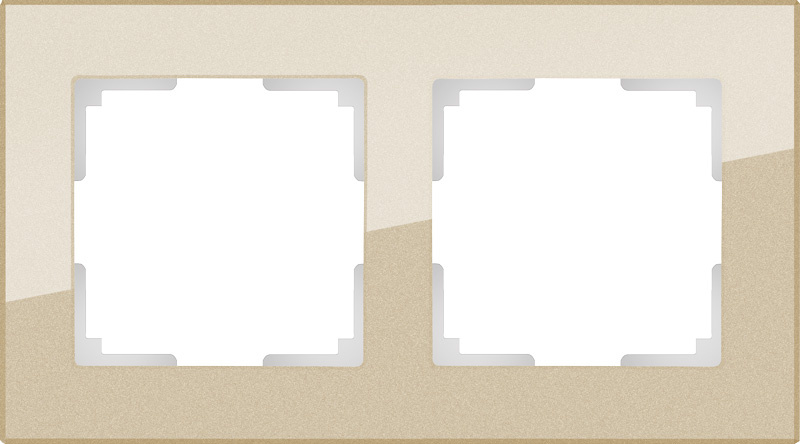 

Рамка Favorit на 2 поста шампань WL01-Frame-02 4690389122965