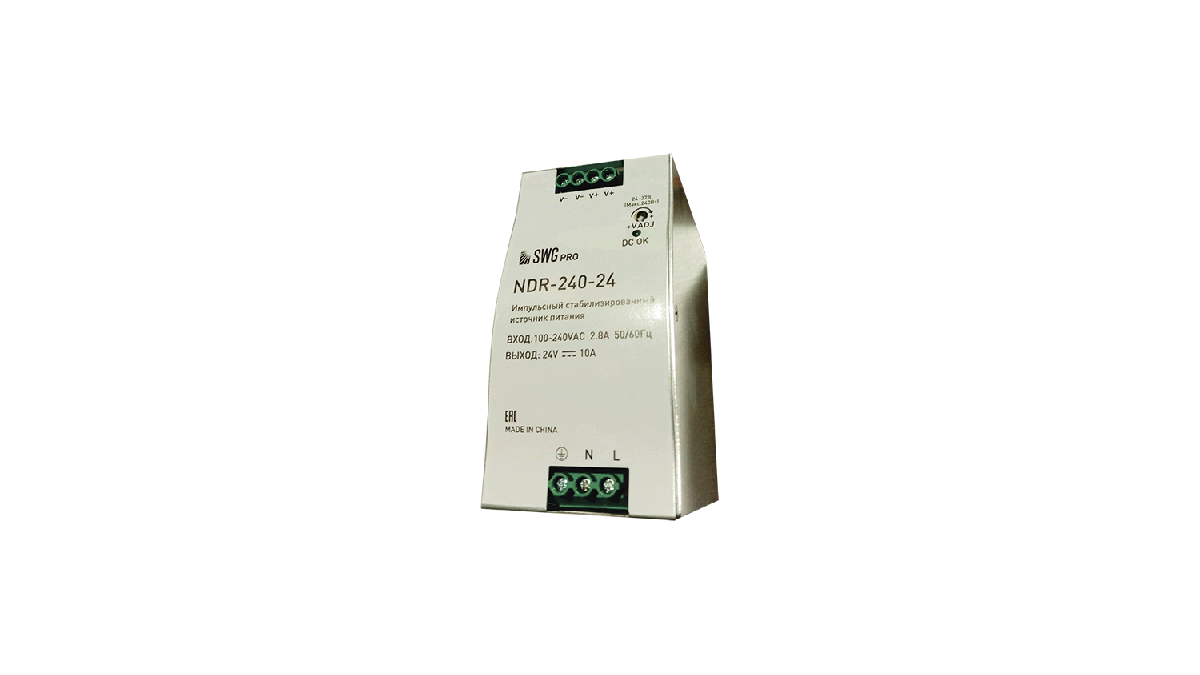 Блок питания SWG PRO NDR-240-24 240Вт DC24В 10.0А IP20 024486 в Москве
