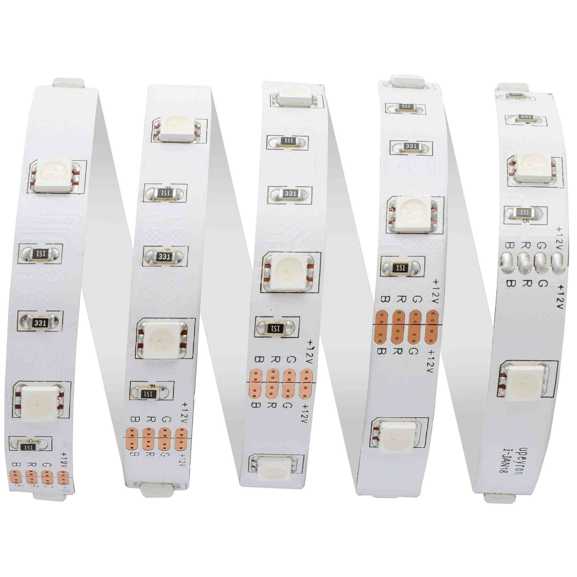 Светодиодная лента Apeyron 12В СТ 7,2Вт/м smd5050 30д/м IP20 5м RGB 38BL в Москве