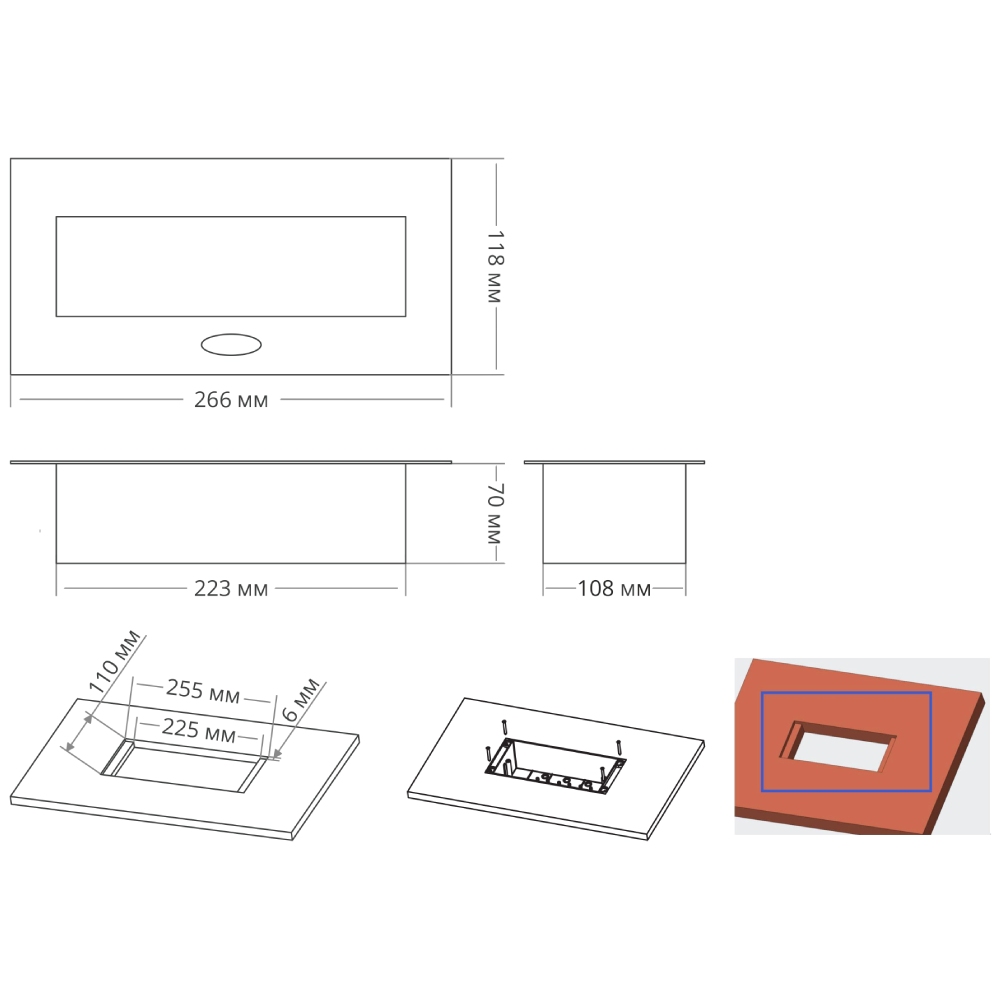 Блок розеток (2 секции, 1 USB и 1 type C) Mebax 00-00002603