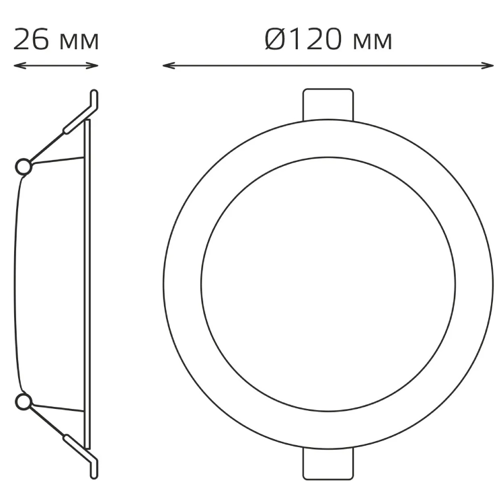 Встраиваемый светильник Gauss Elementary Downlight 997420209