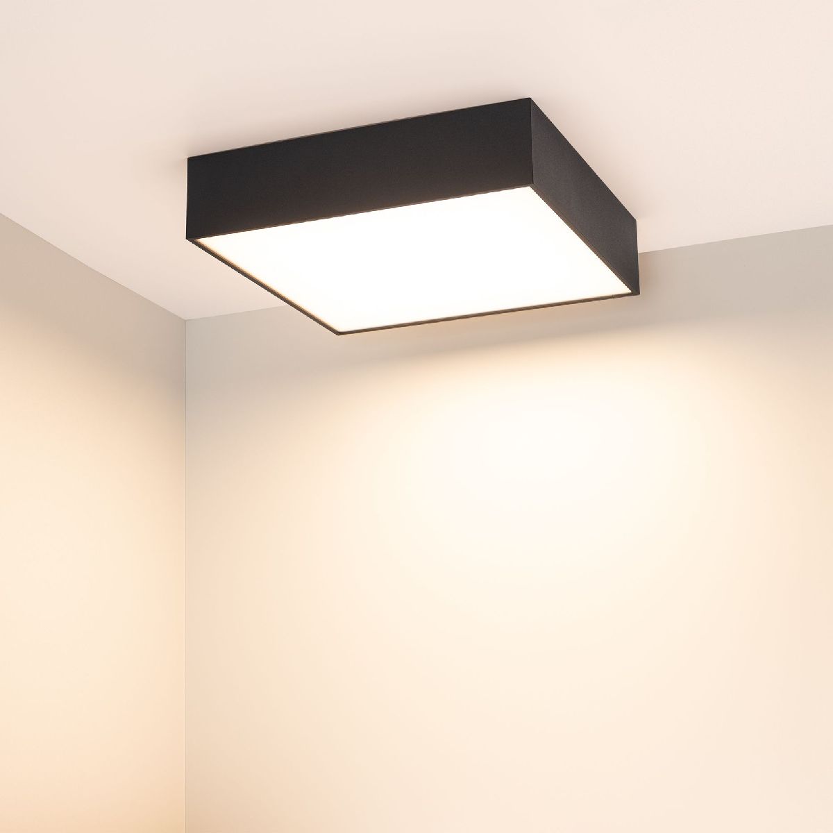 Потолочный светильник Arlight IM-QUADRO-EMERGENCY-3H-S250x250-28W Warm3000 (BK, 120 deg, 230V) 041008