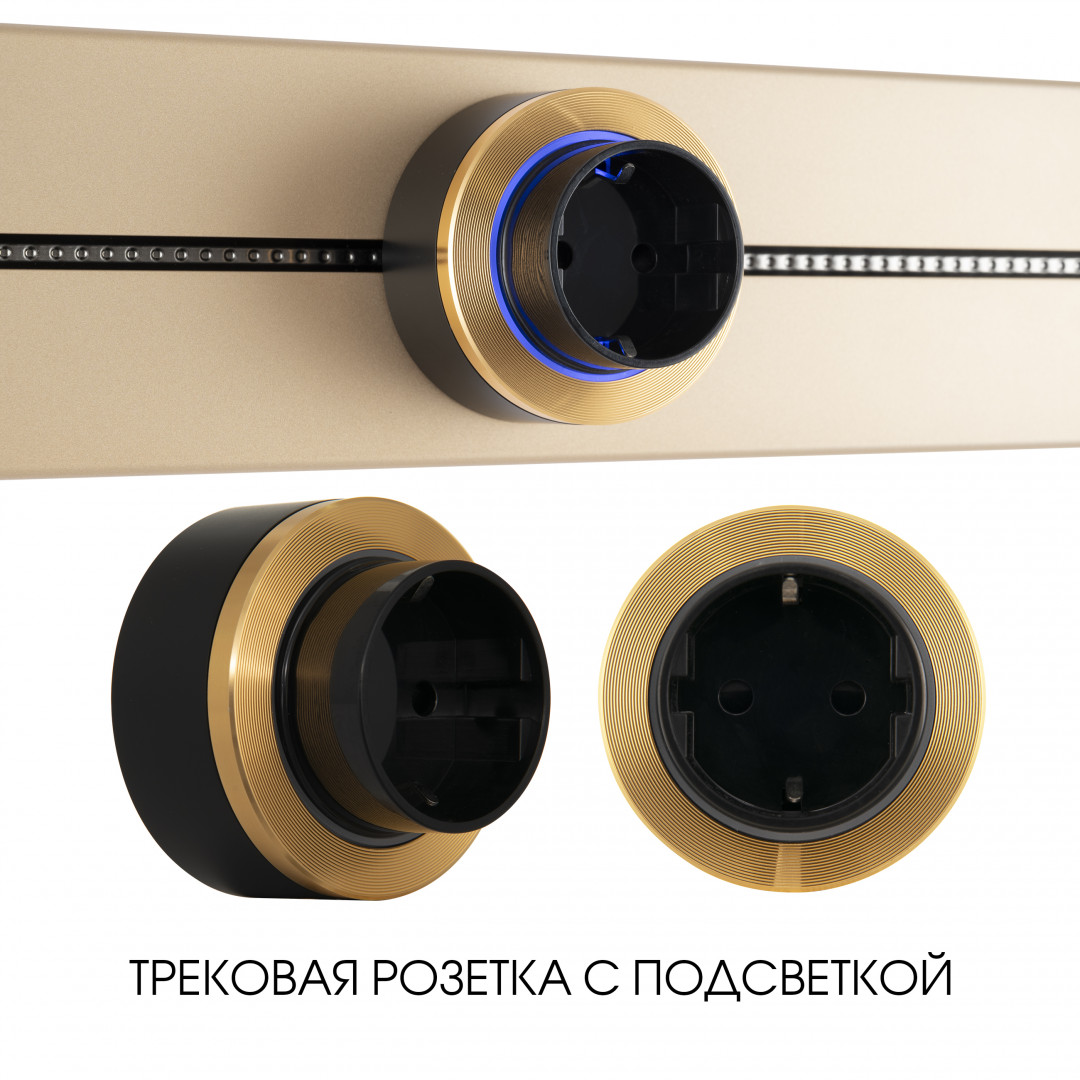 Трековая розетка Arte Milano Am-track-sockets-39 397952TS/ES Gold УЦ
